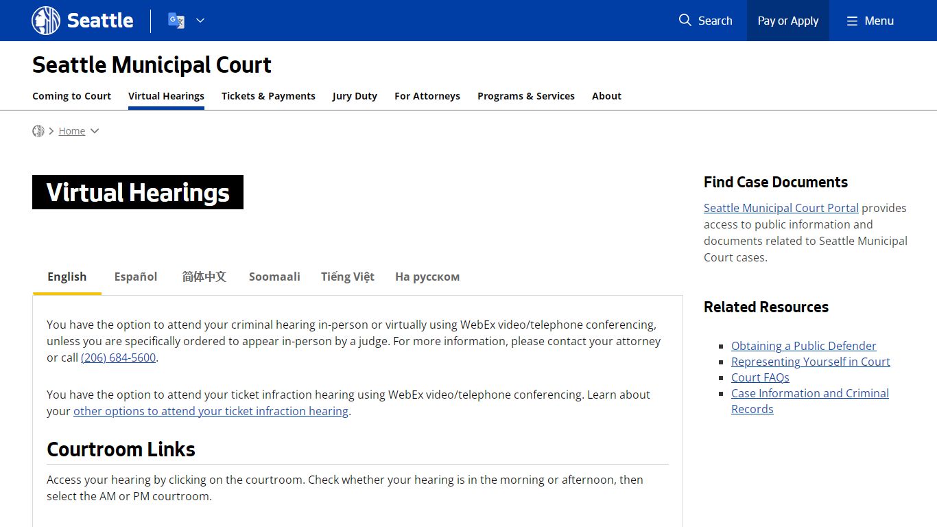 Virtual Hearings - Courts | seattle.gov
